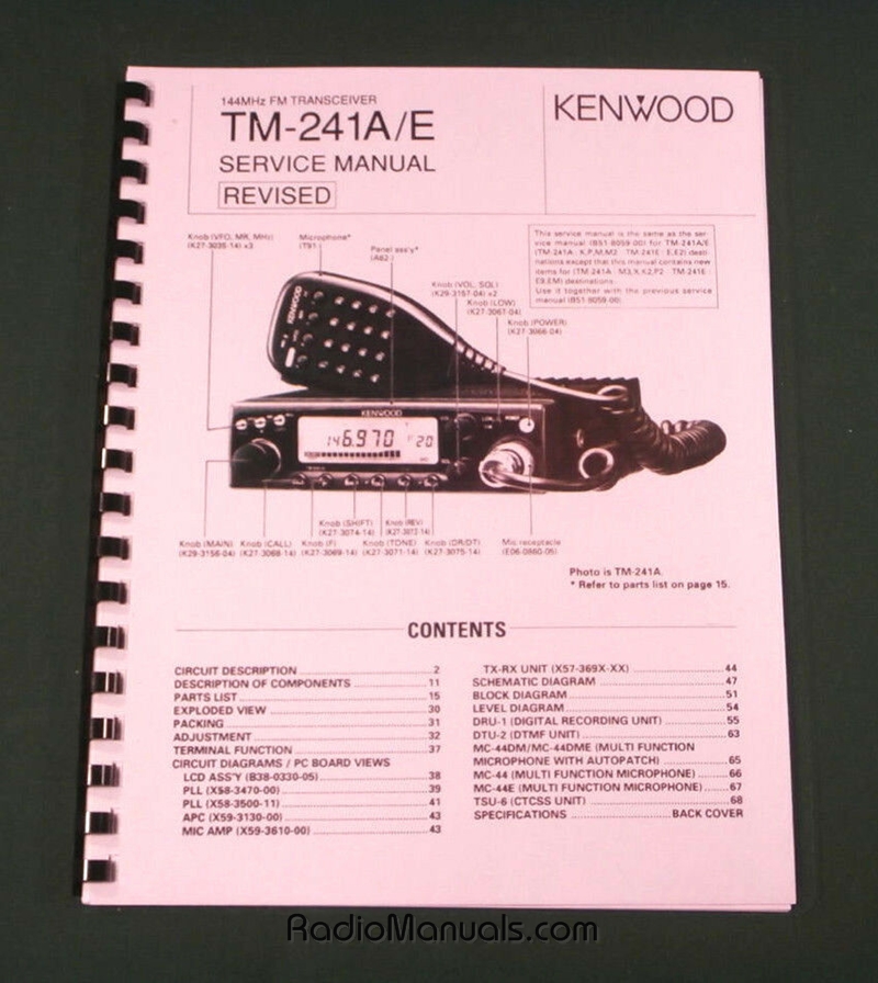 Kenwood TM-241 Service Manual